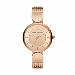 Armani Exchange Damen-Armbanduhr Analog Quarz One Size, rosé, rosé - 1