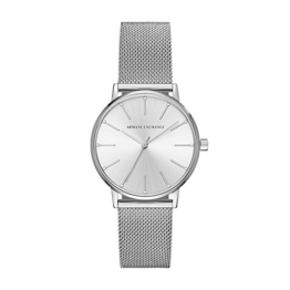 Armani Exchange Damen-Armbanduhr Quarz One Size, silberfarben, Silber - 1