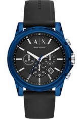 Armani Exchange Herren-Armbanduhr Analog Quarz One Size, schwarz, schwarz - 1