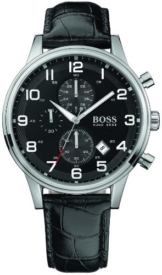 BOSS Herrenuhr Leder/Sonstige Chronograph Quarzwerk Leder 1512448 - 1