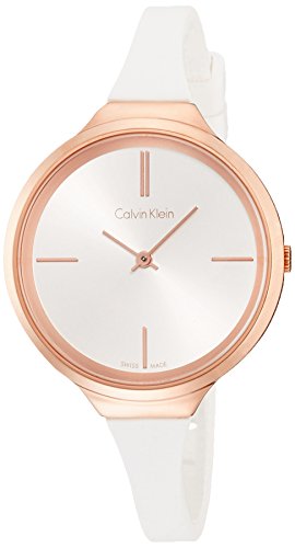Calvin Klein Damen Analog Quarz Smart Watch Armbanduhr mit Silikon Armband K4U236K6 - 1