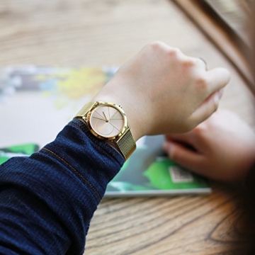 Calvin Klein Damen Analog Quarz Uhr mit Edelstahl Armband K3M22526 - 4