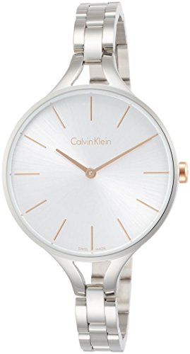 Calvin Klein Damen Analog Quarz Uhr mit Edelstahl Armband K7E23B46 - 1