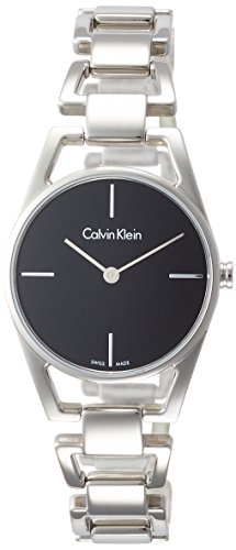 Calvin Klein Damen Analog Quarz Uhr mit Edelstahl Armband K7L23141 - 1