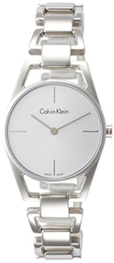 Calvin Klein Damen Analog Quarz Uhr mit Edelstahl Armband K7L23146 - 1