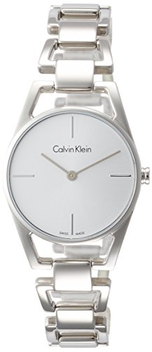 Calvin Klein Damen Analog Quarz Uhr mit Edelstahl Armband K7L23146 - 1