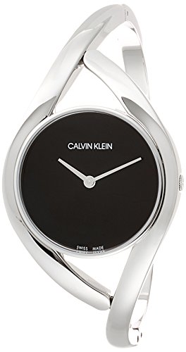Calvin Klein Damen Analog Quarz Uhr mit Edelstahl Armband K8U2M111 - 1