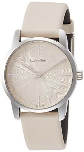 Calvin Klein Damen Analog Quarz Uhr mit Leder Armband K2G231XH - 1