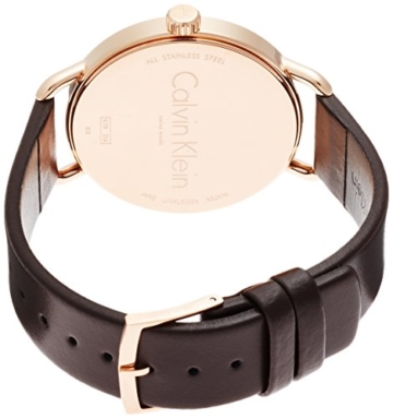 Calvin Klein Damen Analog Quarz Uhr mit Leder Armband K7B216G6 - 2