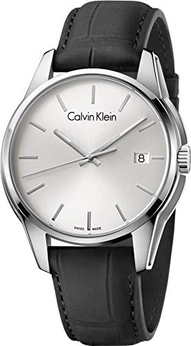 Calvin Klein Herren Analog Quarz Uhr mit Leder Armband K7K411C6 - 1