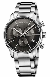 Calvin Klein Herren-Armbanduhr Chronograph Quarz Edelstahl, silber/schwarz K2G27143 - 1