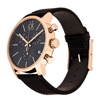 Calvin Klein Herren-Armbanduhr Chronograph Quarz Leder K2G276G3 - 5