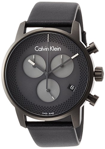 Calvin Klein Herren Chronograph Quarz Uhr mit Leder Armband K2G177C3 - 1