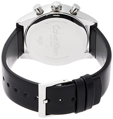 Calvin Klein Herren Chronograph Quarz Uhr mit Leder Armband K8S271C1 - 2