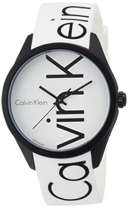 Calvin Klein Unisex-Armbanduhr Analog Quarz One Size, weiß - 1