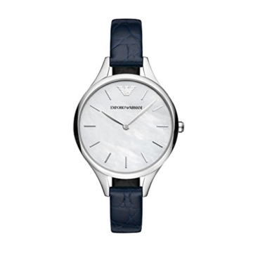 Emporio Armani Damen Analog Quarz Uhr mit Leder Armband AR11090 - 1