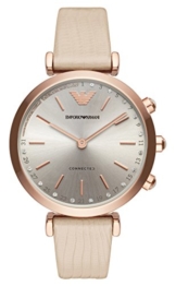 Emporio Armani Damen Analog Quarz Uhr mit Leder Armband ART3020 - 1