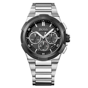 Hugo Boss Chronograph Uhr Herrenuhr Edelstahl Chrono Datum Silber 1513359