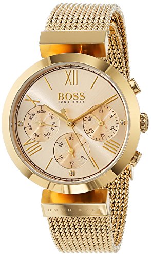 Hugo BOSS Damen Analog Quarz Uhr mit Edelstahl Armband 1502425 - 1