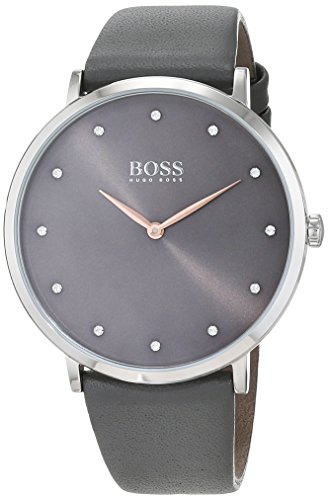 Hugo BOSS Damen Datum klassisch Quarz Uhr mit Leder Armband 1502413 - 1