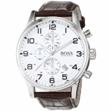 Hugo Boss Herren-Armbanduhr 44mm Armband Kalbsleder Braun Quarz 1512447 - 1