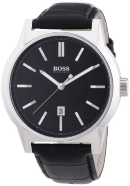 Hugo Boss Herren-Armbanduhr ARCHITECTURE ROUND Analog Quarz Leder 1512911 - 1