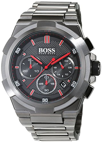 Hugo BOSS Herren Chronograph Quarz Uhr mit Edelstahl Armband 1513361 - 1