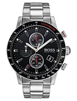 Hugo BOSS Herren Chronograph Quarz Uhr mit Edelstahl Armband 1513509 - 1
