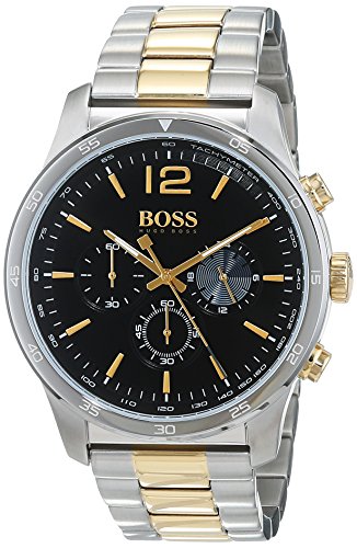 Hugo BOSS Herren Chronograph Quarz Uhr mit Edelstahl Armband 1513529 - 1