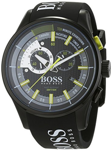 Hugo BOSS Herren Chronograph Quarz Uhr mit Silikon Armband 1513337 - 1