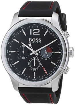 Hugo BOSS Herren Chronograph Quarz Uhr mit Silikon Armband 1513525 - 1