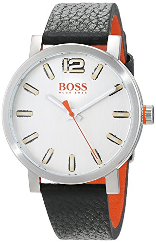 Hugo Boss Orange Herren-Armbanduhr Quarz mit Leder Armband 1550035 - 1