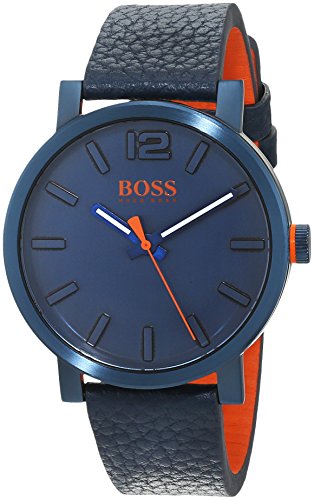 Hugo Boss Orange Herren-Armbanduhr Quarz mit Leder Armband 1550039 - 1