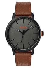 Hugo Boss Orange Herren-Armbanduhr Quarz mit Leder Armband 1550054 - 1