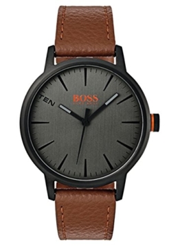 Hugo Boss Orange Herren-Armbanduhr Quarz mit Leder Armband 1550054 - 1