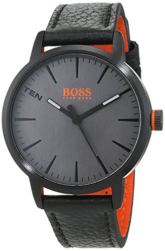 Hugo Boss Orange Herren-Armbanduhr Quarz mit Leder Armband 1550055 - 1