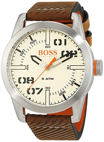 Hugo Boss Orange Oslo Herren-Armbanduhr Quartz mit Leder Armband 1513418 - 1