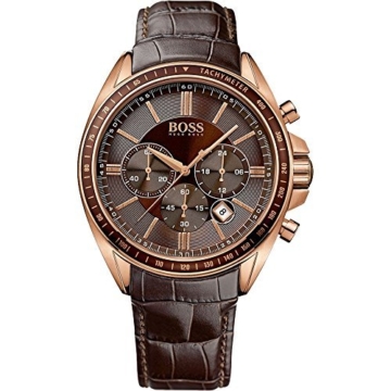 Hugo Boss Quarz-Armbanduhr 1513093 für Herren, Leder, braun - 1