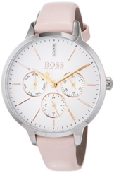 Hugo BOSS Unisex Multi Zifferblatt Quarz Uhr mit Leder Armband 1502419 - 1