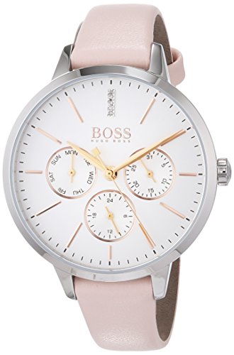 Hugo BOSS Unisex Multi Zifferblatt Quarz Uhr mit Leder Armband 1502419 - 1