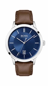 Hugo Boss Watch Herren Analog Quarz Uhr mit Leder Armband 1513612 - 1
