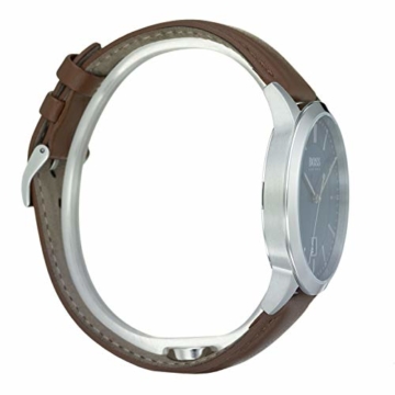 Hugo Boss Watch Herren Analog Quarz Uhr mit Leder Armband 1513612 - 6