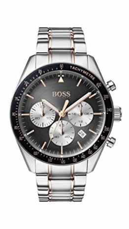 Hugo Boss Watch Herren Chronograph Quarz Uhr mit Edelstahl Armband 1513634 - 1