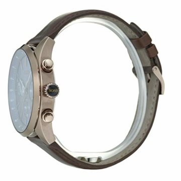 Hugo Boss Watch Herren Chronograph Quarz Uhr mit Leder Armband 1513604 - 3