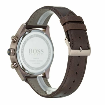 Hugo Boss Watch Herren Chronograph Quarz Uhr mit Leder Armband 1513604 - 4