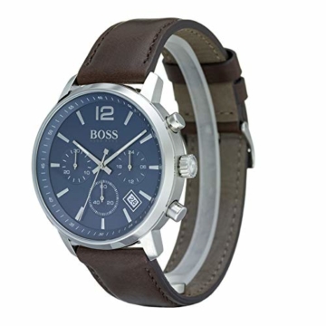 Hugo Boss Watch Herren Chronograph Quarz Uhr mit Leder Armband 1513606 - 2