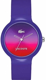 Lacoste Damen-Armbanduhr GOA Analog Quarz Silikon lila 2020079 - 1