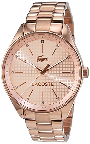 Lacoste Damen-Armbanduhr PHILADELPHIA Analog Quarz Edelstahl beschichtet roségold, 2000899 - 1