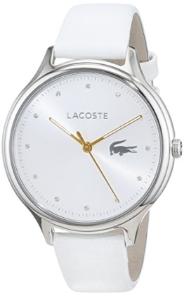 Lacoste Damen Datum klassisch Quarz Uhr mit Leder Armband 2001005 - 1