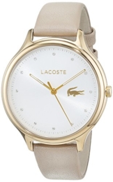 Lacoste Damen Datum klassisch Quarz Uhr mit Leder Armband 2001007 - 1